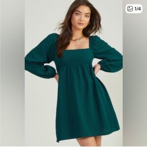 NWT Altar’d State long sleeve babydoll mini dress; small